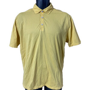 Tommy Bahama Mens Polo Shirt Size Medium Short Sleeve Yellow Casual Golf Top